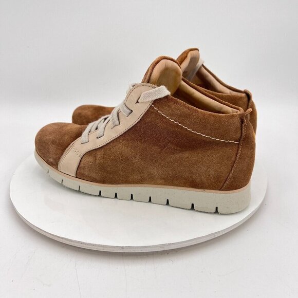 Samuel Hubbard Women Size 8.5 Brown Tan Suede Rubber Sole Lace Up Ankle Boot - Picture 7 of 14